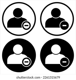 Block User Icon, Access, Account, Avatar Block Vector Art Illustration