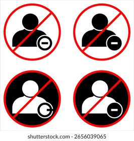 Block User Icon, Access, Account, Avatar Block Vector Art Illustration