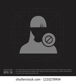 Block user icon. - Black Creative Background - Free vector icon