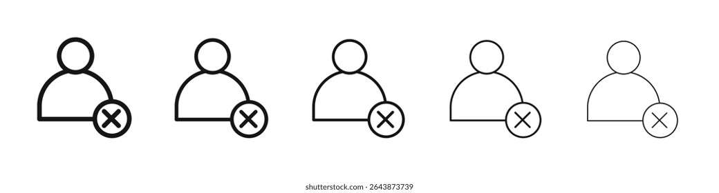 Icono de usuario de bloque signo de Vector en blanco y negro
