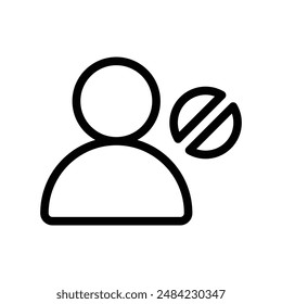 Block User Icon design in filled and outlined style