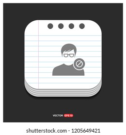 Block user icon. - Free vector icon