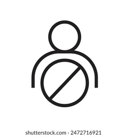 Benutzersymbol blockieren, ideal für Datenschutz und Sicherheit Designs