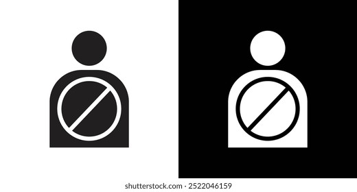 Block User Icon simple vector symbol