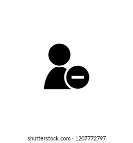 icono de bloqueo de usuario. ilustración vectorial de usuario de bloque en fondo blanco para web y aplicaciones.