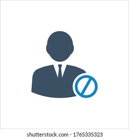 Block user icon (vector illustration)