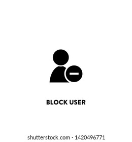 block user icon vector. block user sign on white background. 