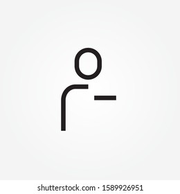 block user line single icon design vector illustration