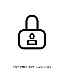 Block User With Padlock Line Icon. User Login Or Authenticate Icon. Personal Protection Icon. Internet Privacy Protection Icon. Password Protected. Security Key Pad. Account