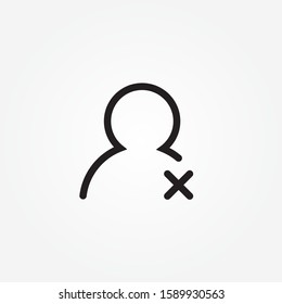 block user vector icon. block user sign on white background. block user icon for web and app