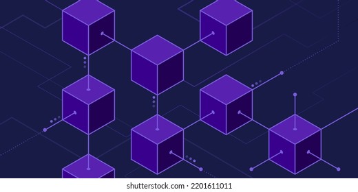 Block Validation In The Blockchain And Digital Ledger, Technology Background With Copy Space