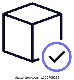 Icono de validación de bloques para uiux, infografía, etc