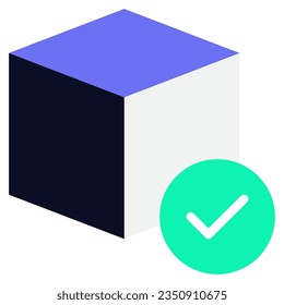 Block Validation Icon for uiux, infographic, etc