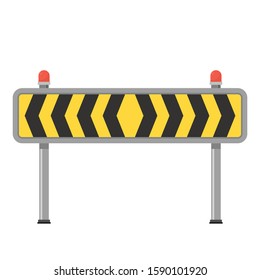 ฺฺBarricade block vector. fence vector. free space for text.