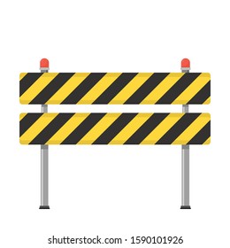 ฺฺBarricade block vector. fence vector. free space for text.