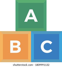 block vector flat color icon 