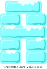 Block Wall Ice Letter Alphabet A