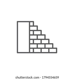 Block wall vector icon symbol isolated on white background