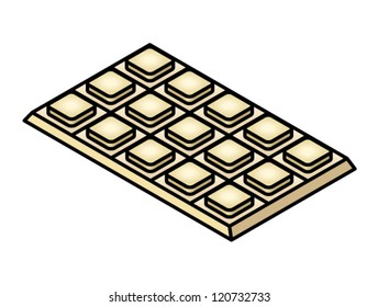 A block of white chocolate.
