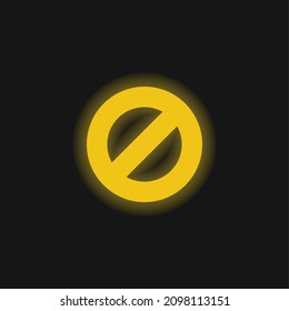 Icono de neón amarillo brillante