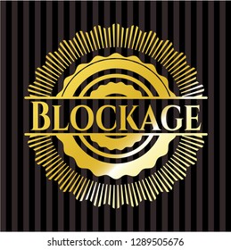 Blockage gold shiny emblem