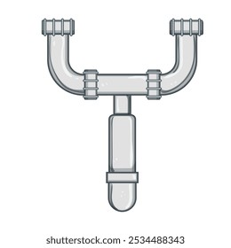 blockage waste drain trap cartoon. installation maintenance, cleaning fixture, basin sink blockage waste drain trap sign. isolated symbol vector illustration