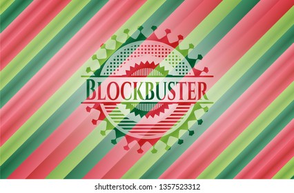 Blockbuster christmas emblem.