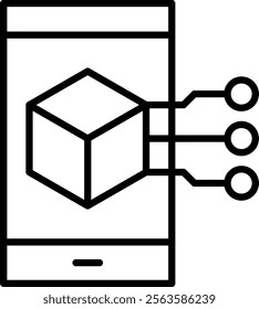 Blockchain App Icon Element For Design
