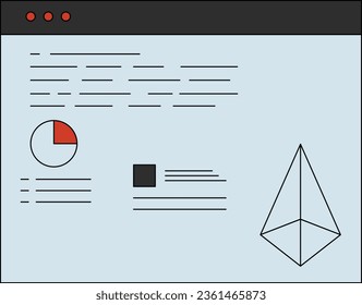 The blockchain is appearing on the web page.