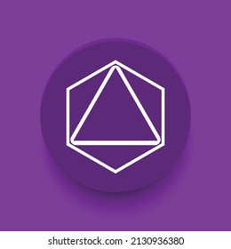 Blockchain based secure Cryptocurrency coin Dynamic (DYN) icon isolated on colored background. Digital currency. Altcoin symbol. Vector Illustration