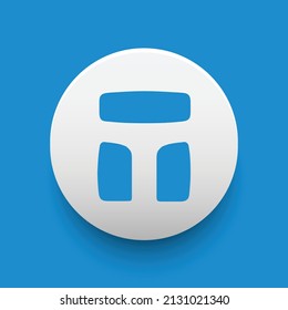 Blockchain based secure Cryptocurrency coin Tribe (TRIBE) icon isolated on colored background. Digital currency. Altcoin symbol. Vector Illustration