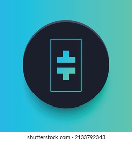 Blockchain based secure Cryptocurrency coin Theta (THETA) icon isolated on colored background. Digital virtual money tokens. Decentralized finance technology illustration. Altcoin Vector logos.