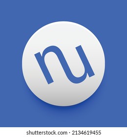 Blockchain based secure Cryptocurrency coin NuCypher (NU) icon isolated on colored background. Digital virtual money tokens. Decentralized finance technology illustration. Altcoin Vector logos.