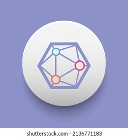 Blockchain based secure Cryptocurrency coin Xyo (XYO) icon isolated on colored background. Digital virtual money tokens. Decentralized finance technology illustration. Altcoin Vector logos.