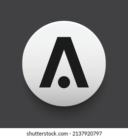 Blockchain based secure Cryptocurrency coin Aion (AION) icon isolated on colored background. Digital virtual money tokens. Decentralized finance technology illustration. Altcoin Vector logos.