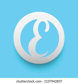 Blockchain based secure Cryptocurrency coin Everipedia (IQ) icon isolated on colored background. Digital virtual money tokens. Decentralized finance technology illustration. Altcoin Vector logos.
