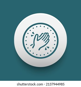 Blockchain based secure Cryptocurrency coin LikeCoin (LIKE) icon isolated on colored background. Digital virtual money tokens. Decentralized finance technology illustration. Altcoin Vector logos.