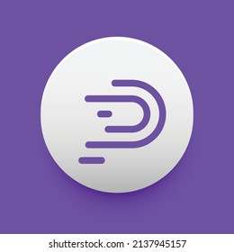 Blockchain based secure Cryptocurrency coin PolySwarm (NCT) icon isolated on colored background. Digital virtual money tokens. Decentralized finance technology illustration. Altcoin Vector logos.