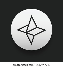 Blockchain based secure Cryptocurrency coin Nebulas (NAS) icon isolated on colored background. Digital virtual money tokens. Decentralized finance technology illustration. Altcoin Vector logos.
