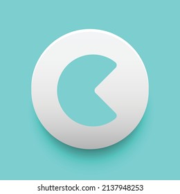 Blockchain based secure Cryptocurrency coin Cream Finance (CREAM) icon isolated on colored background. Digital virtual money tokens. Decentralized finance technology illustration. Altcoin Vector logo