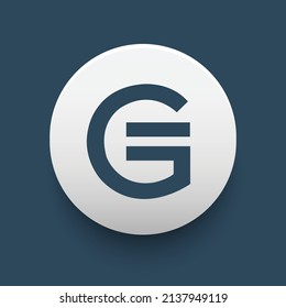 Icono de Cryptocurrency coin GameCredits (GAME) basado en Blockchain aislado en fondo de color. El dinero virtual digital se necesita. Ilustración descentralizada de la tecnología financiera. Logotipos de Altcoin Vector.