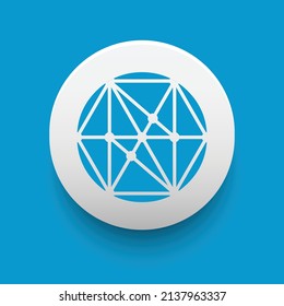 Blockchain based secure Cryptocurrency coin Tokenomy (TEN) icon isolated on colored background. Digital virtual money tokens. Decentralized finance technology illustration. Altcoin Vector logos.
