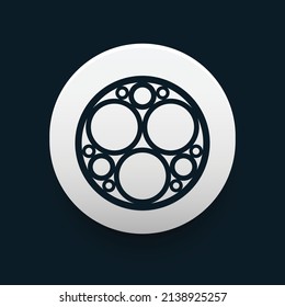 Icono de Cryptocurrency coin SONM (BEP-20) (SNM) basado en Blockchain aislado en fondo de color. El dinero virtual digital se necesita. Ilustración descentralizada de la tecnología financiera. 