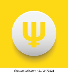 Blockchain based secure Cryptocurrency coin Primecoin (XPM) icon isolated on colored background. Digital virtual money tokens. Decentralized finance technology illustration. Altcoin Vector logos.