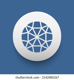 Blockchain based secure Cryptocurrency coin Diamond (DMD) icon isolated on colored background. Digital virtual money tokens. Decentralized finance technology illustration. Altcoin Vector logos.