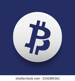 Blockchain based secure Cryptocurrency coin Bitcoin Private (BTCP) icon isolated on colored background. Digital virtual money tokens. Decentralized finance technology illustration. Altcoin Vector logo