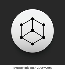 Blockchain based secure Cryptocurrency coin Bibox Token (BIX) icon isolated on colored background. Digital virtual money tokens. Decentralized finance technology illustration. Altcoin Vector logos.