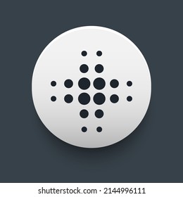 Blockchain based secure Cryptocurrency coin MediShares (MDS) icon isolated on colored background. Digital virtual money tokens. Decentralized finance technology illustration. Altcoin Vector logos.
