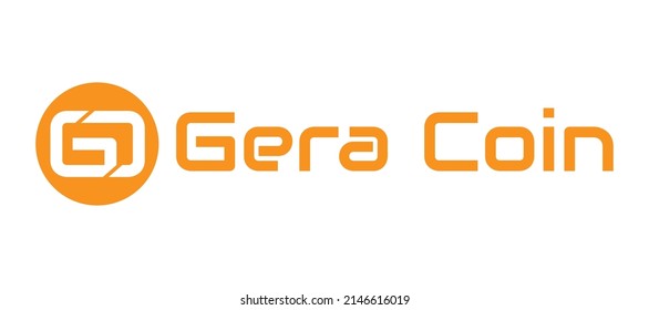 Blockchain based secure Cryptocurrency coin Gera Coin (GERA) icon isolated on colored background. Digital virtual money tokens. Decentralized finance technology illustration. Altcoin Vector logos.