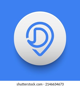 Blockchain based secure Cryptocurrency coin Dether (DTH) icon isolated on colored background. Digital virtual money tokens. Decentralized finance technology illustration. Altcoin Vector logos.